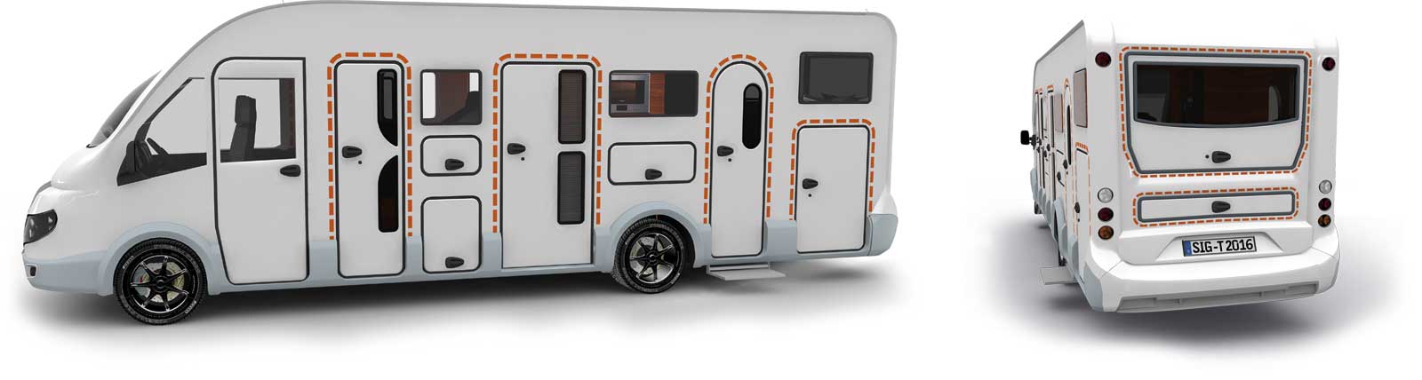 Satisfied tegos customers with custom built caravans, RVs, or expedition vehicles